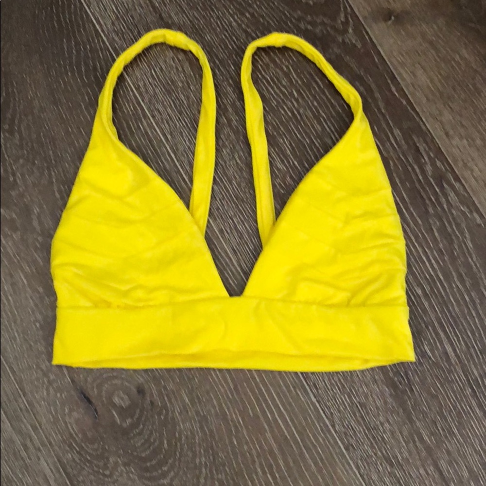 Boys + Arrows yellow Bikini top